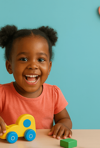 Happy child playing